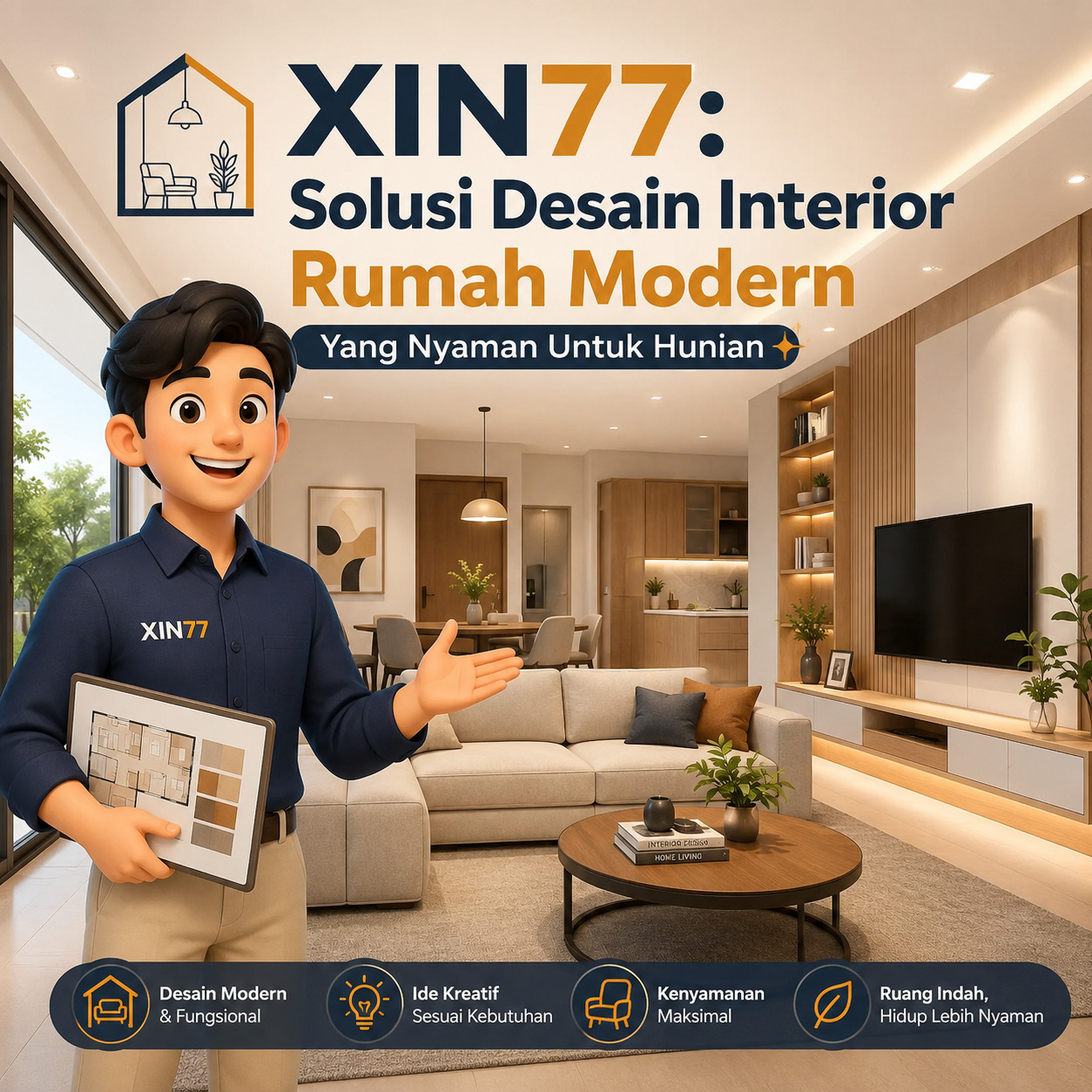 XIN77: Solusi Desain Interior Rumah Modern Yang Nyaman Untuk Hunian