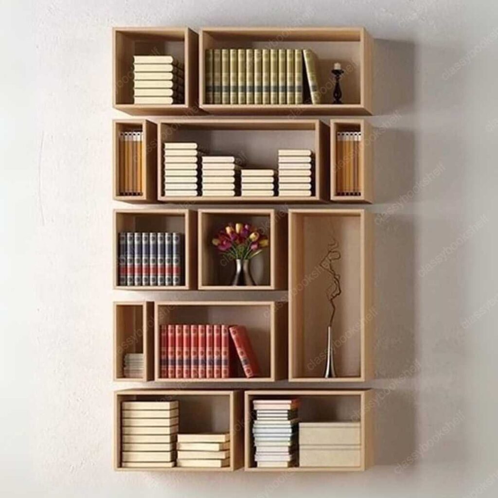 Asymmetrical Floating Bookshelf