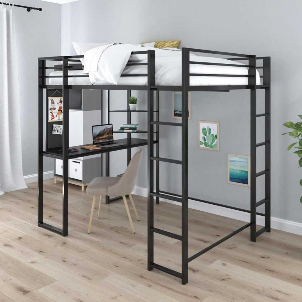 DHP Abode Full Size Metal Loft Bed