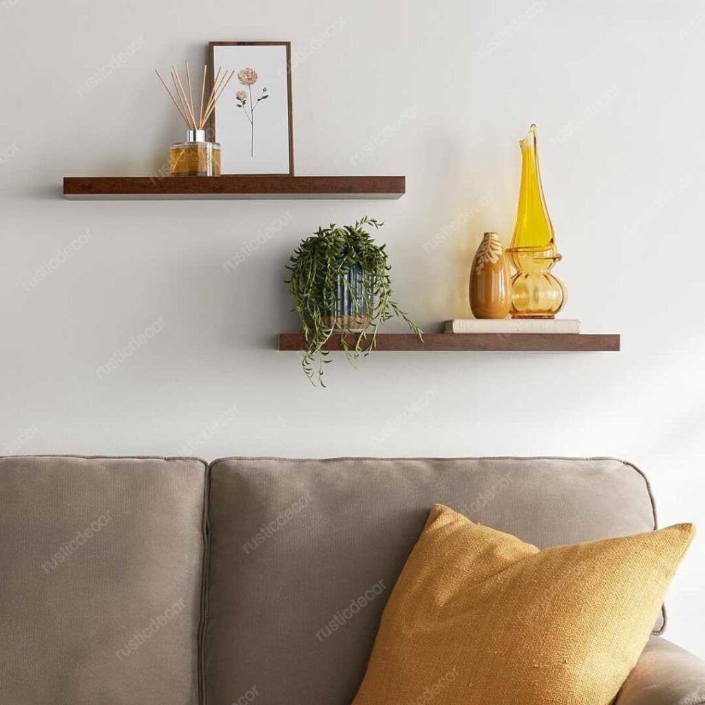 Floating Wood Shelves