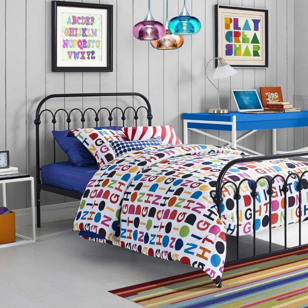 Novogratz Bright Pop Metal Bed