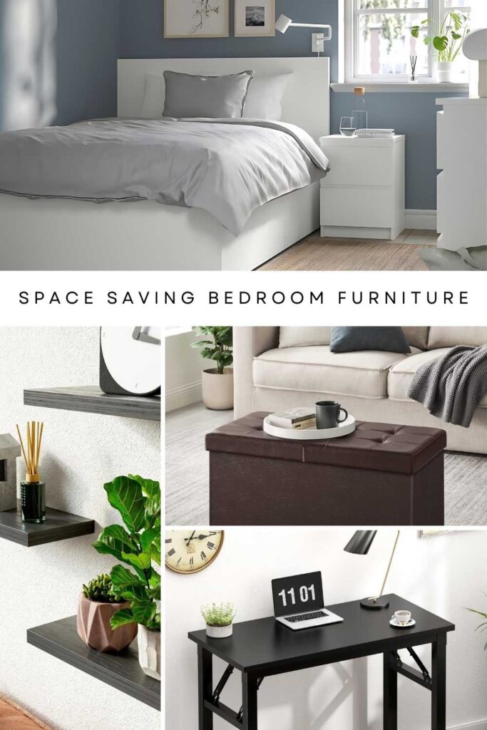 a pinterest pin about Space Saving Bedroom Furniture