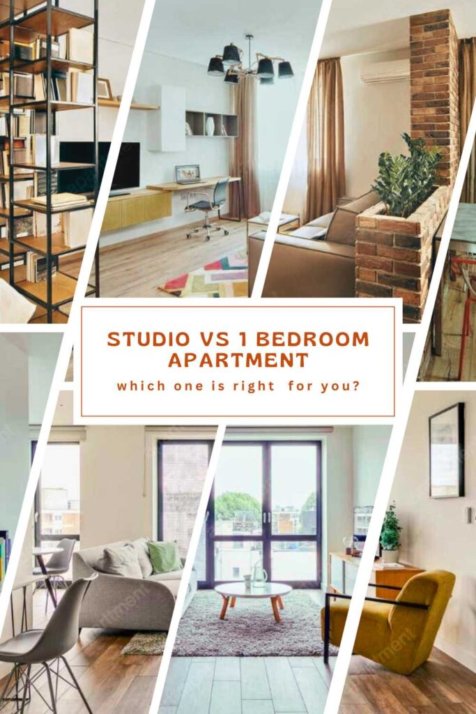 Studio vs 1 Bedroom Apartment Pinterest Pin