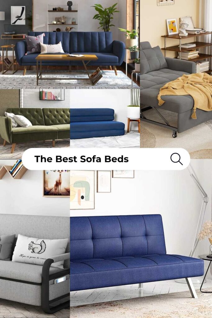 a pinterest pin about the best sofa beds