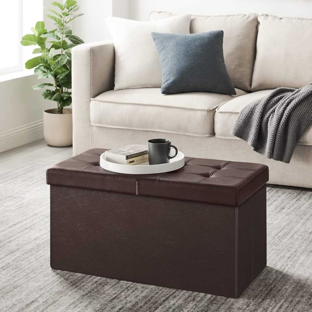 Songmics Folding Storage Ottoman