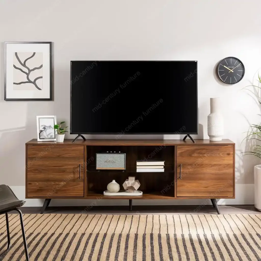 Walker Edison Saxon Mid Century Modern TV Stand