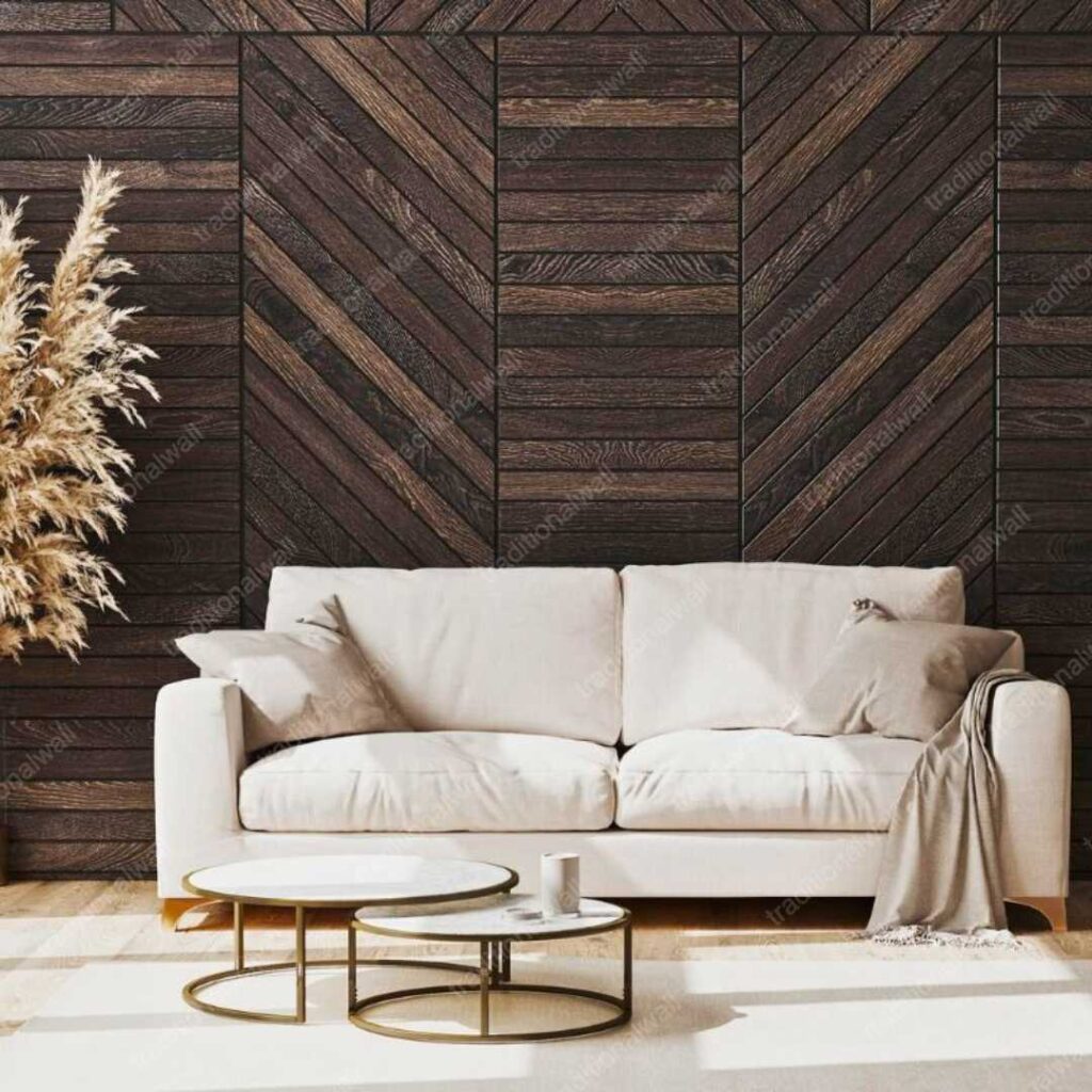 Wood Panel Walls with Contemporary Decor