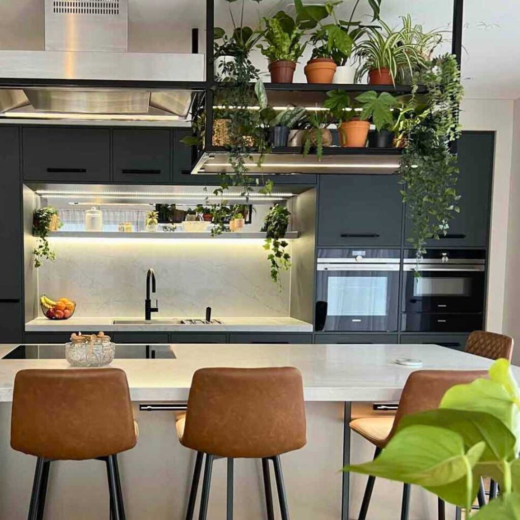 a biophilic kitchen design