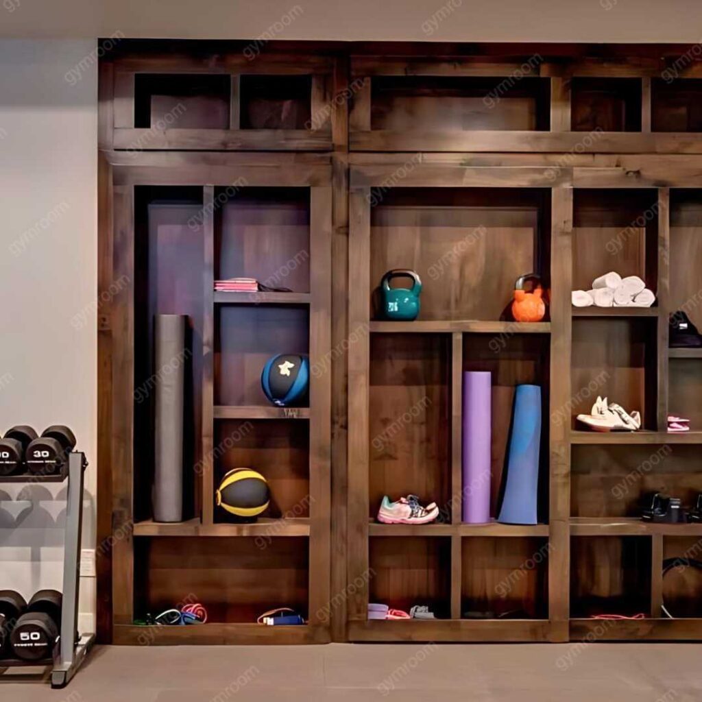 cabinet in home gym room