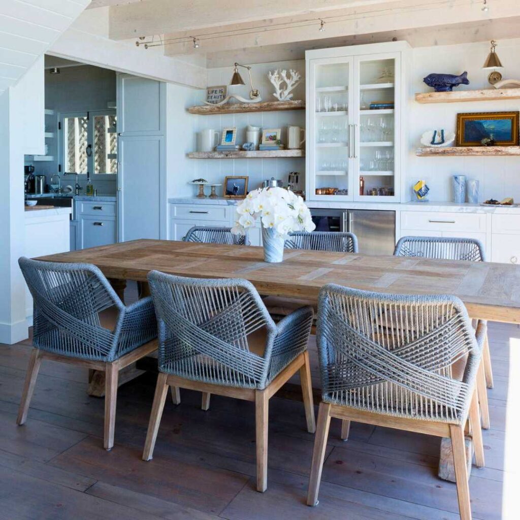 a coastal dining room style