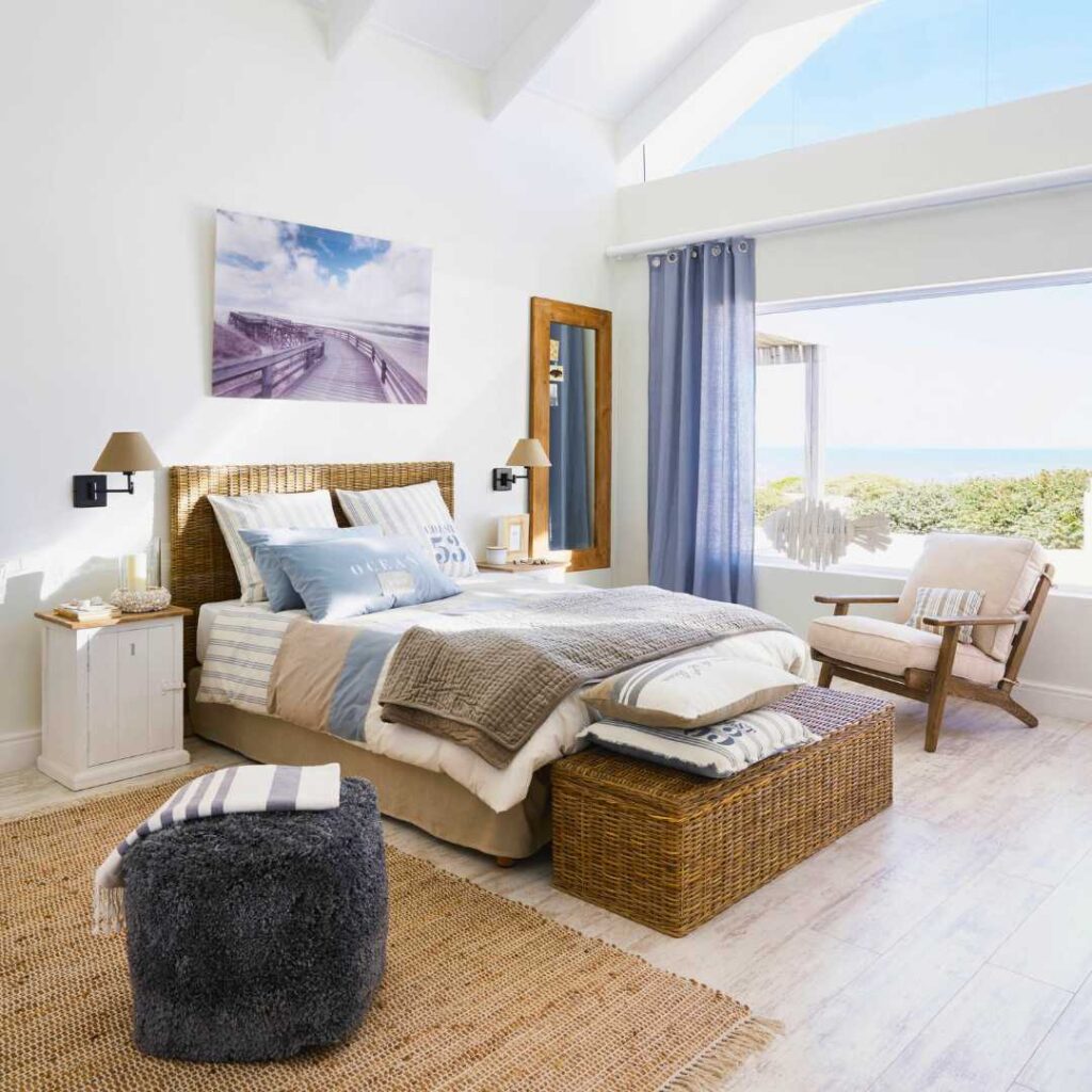 a coastal style bedroom