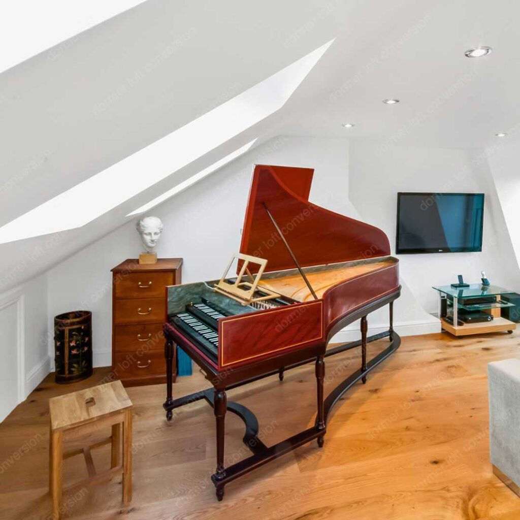 dormer loft music room