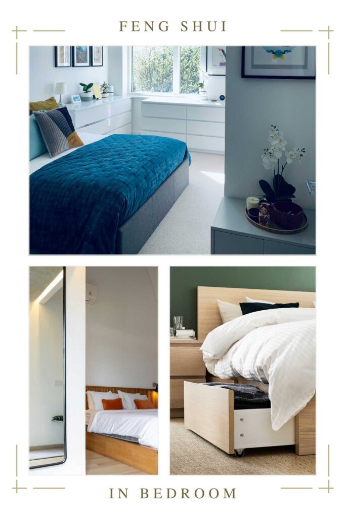 a pinterest pin about feng shui in bedroom