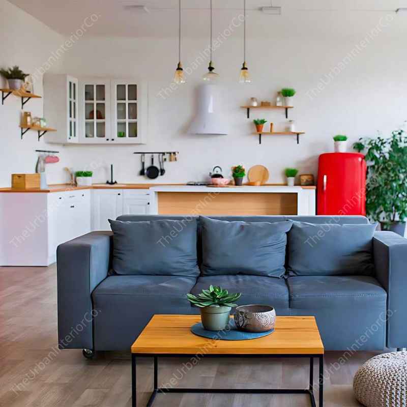 full open kitchen living room