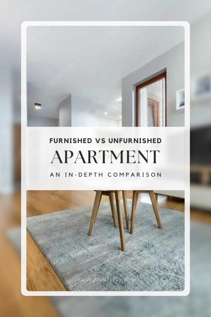 furnished vs unfurnished apartment pinterest pin