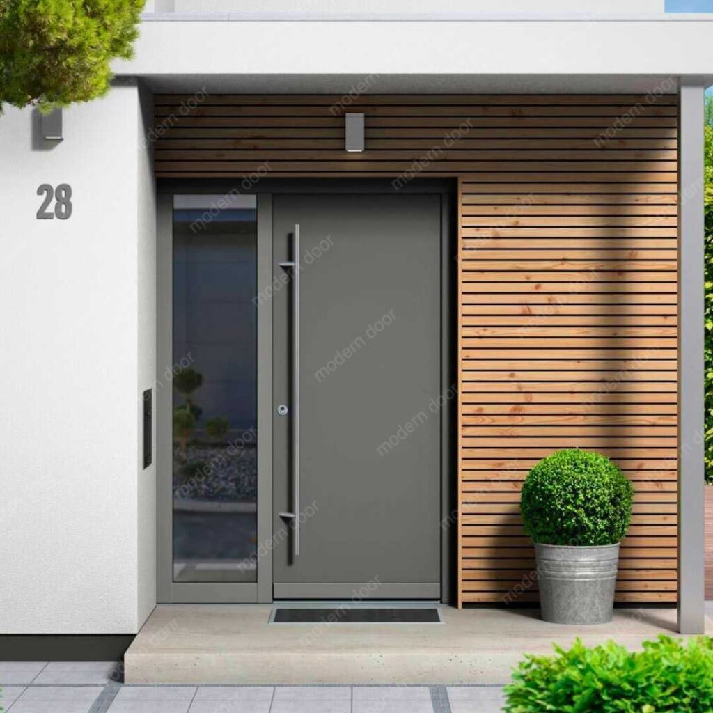 grey plain modern front door