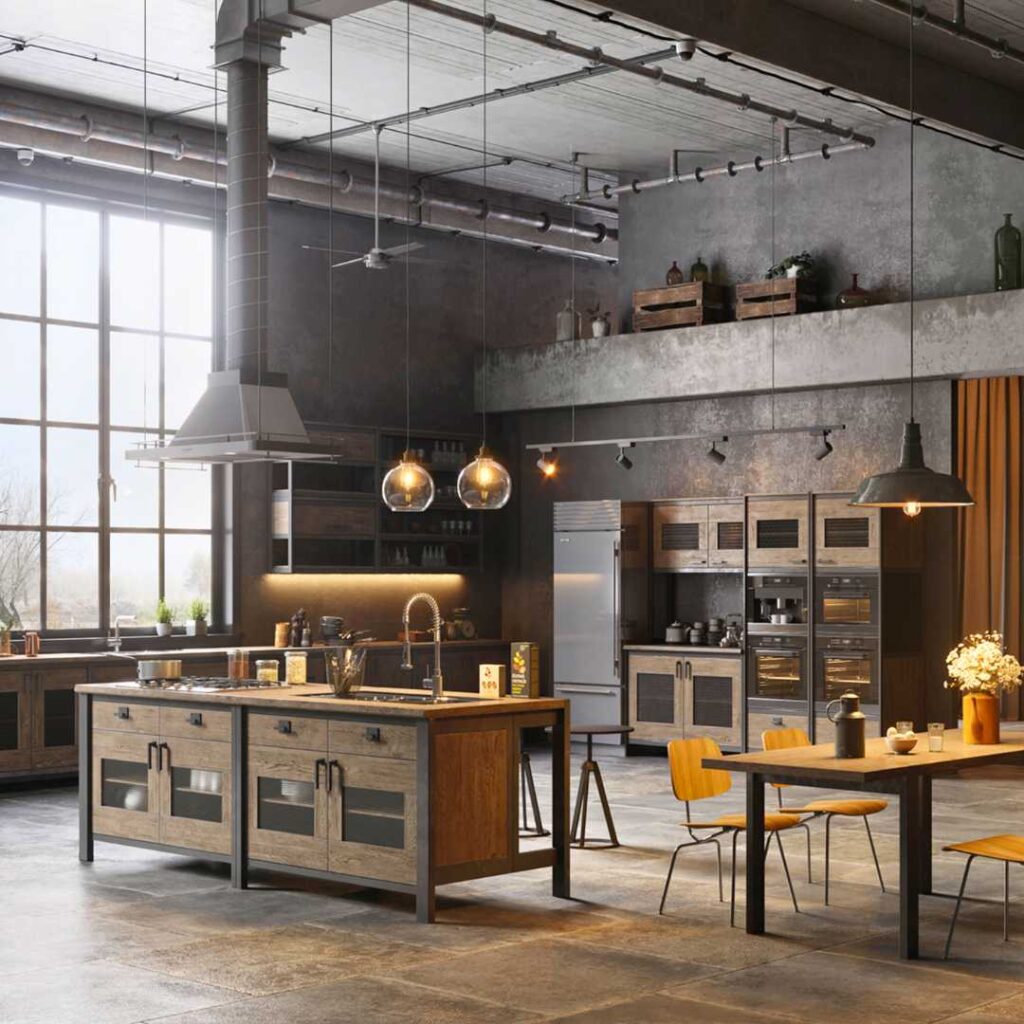 an industrial kitchen design