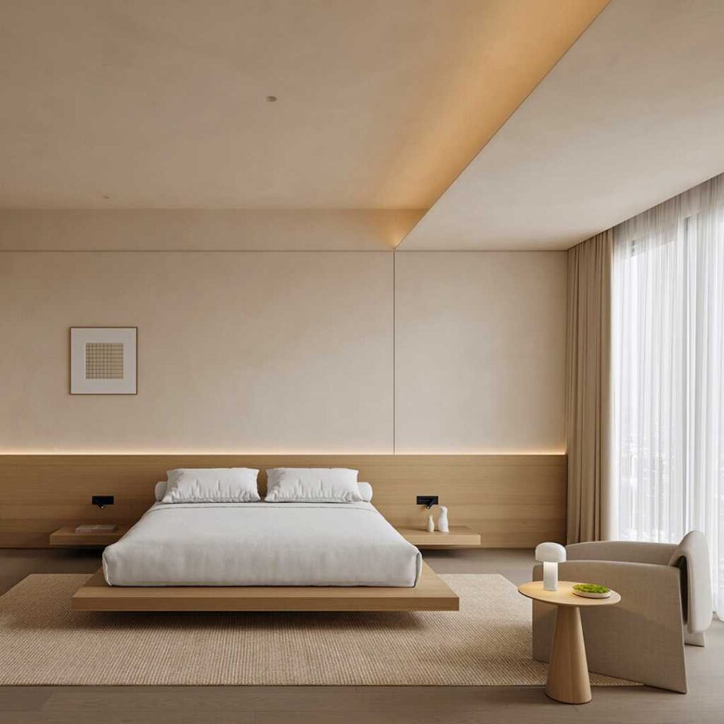 a minimalist style bedroom