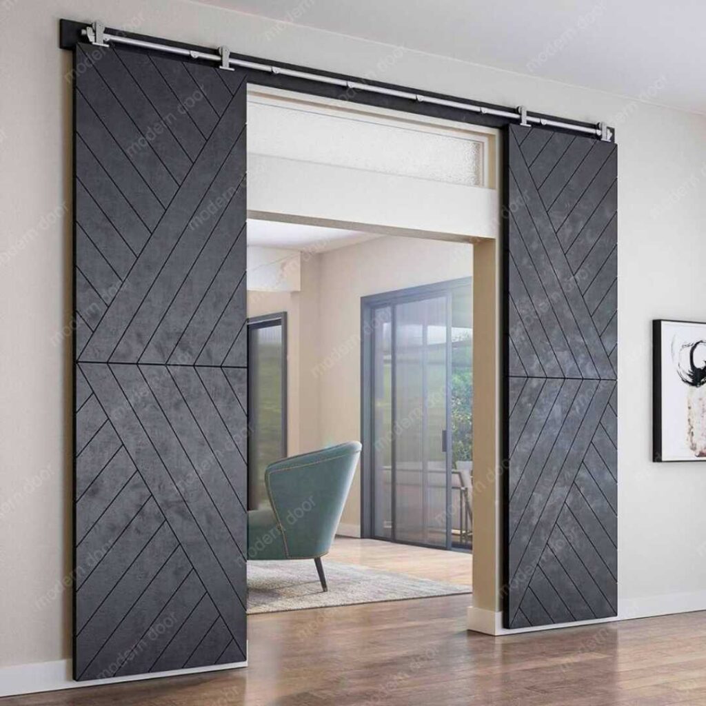 modern double sliding door