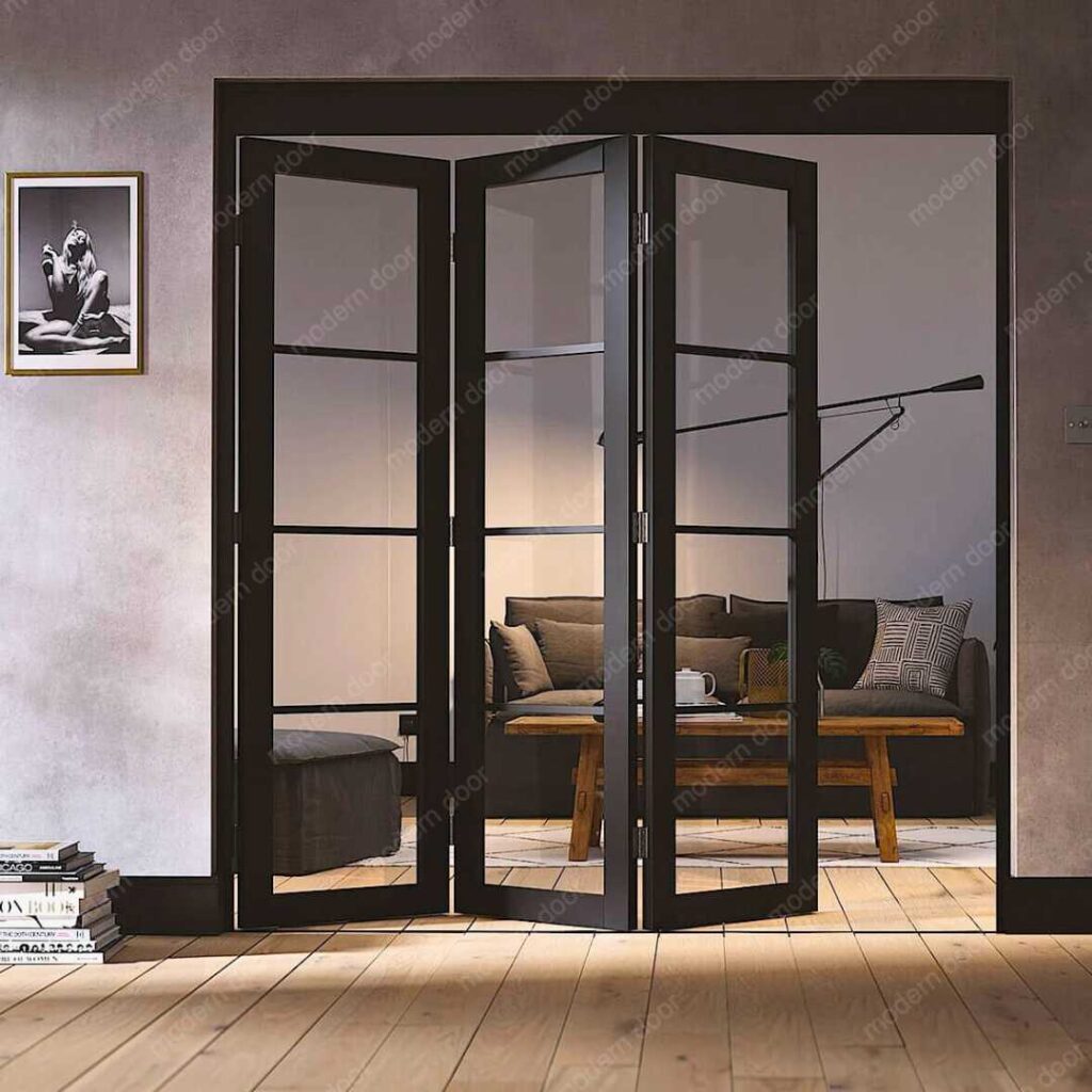 modern glass folding door