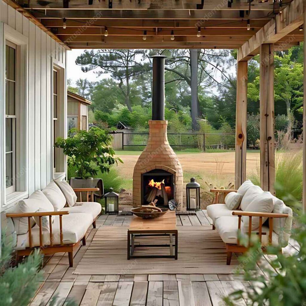 modern rustic patio