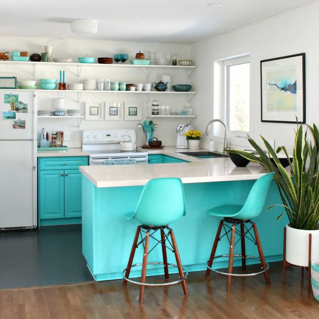 an open shelves kitchen design