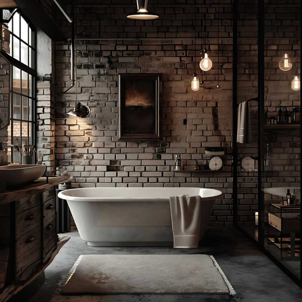 a rustic bathroom design