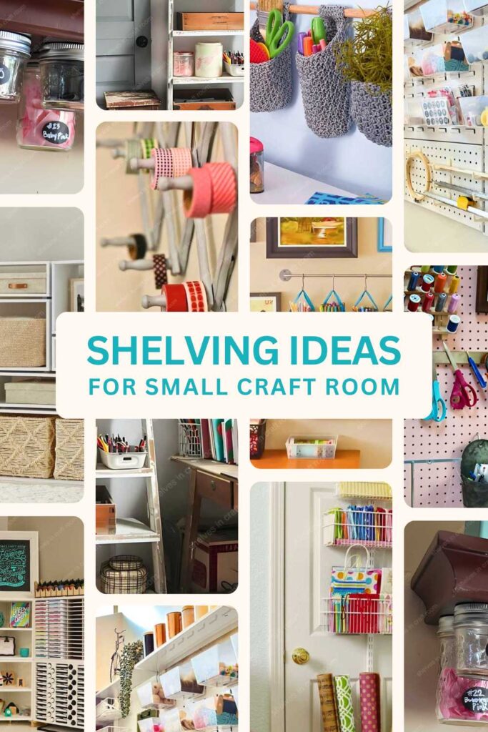 shelving ideas for small craft room pinterest pin