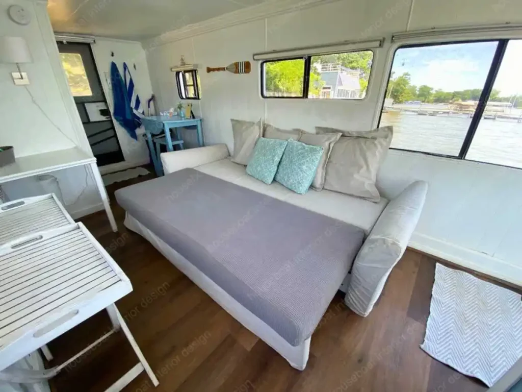 sleeper sofa in houseboat