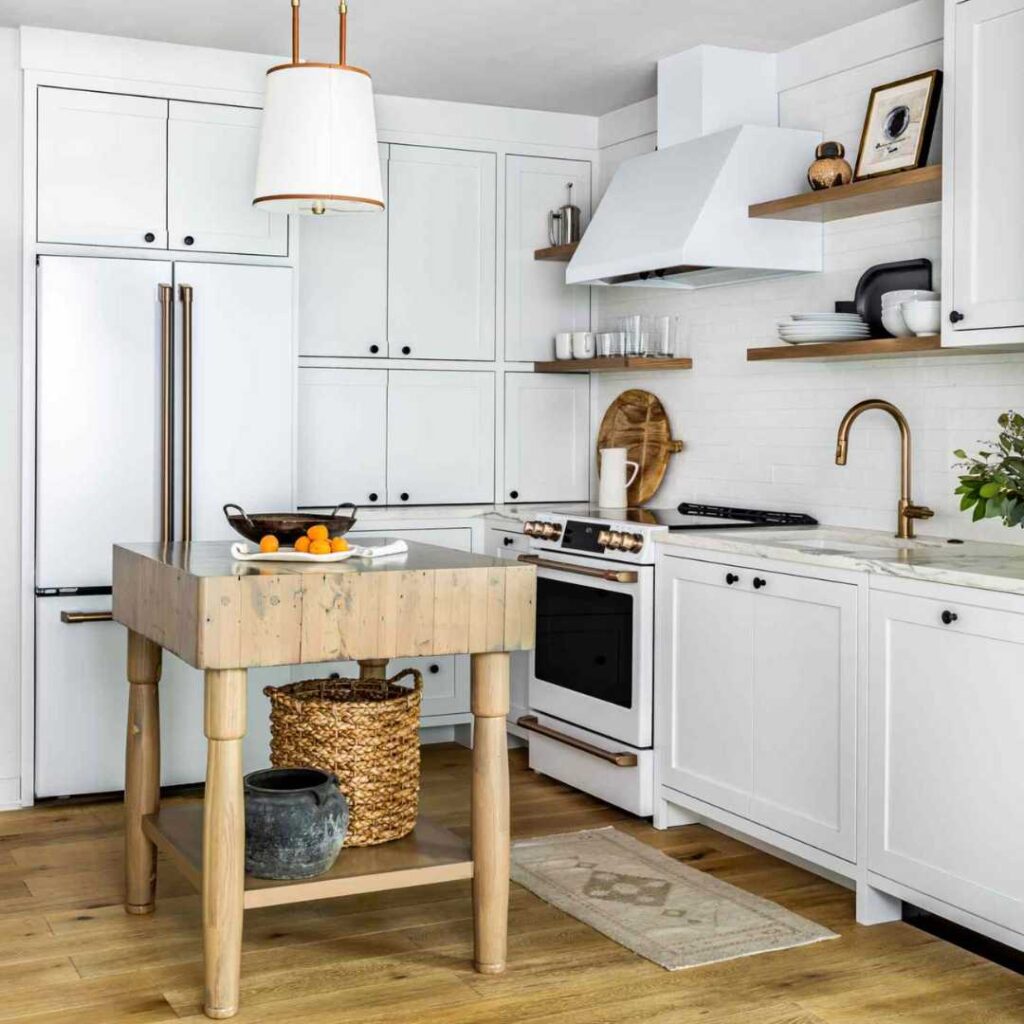 a small kitchen design with vertical storages