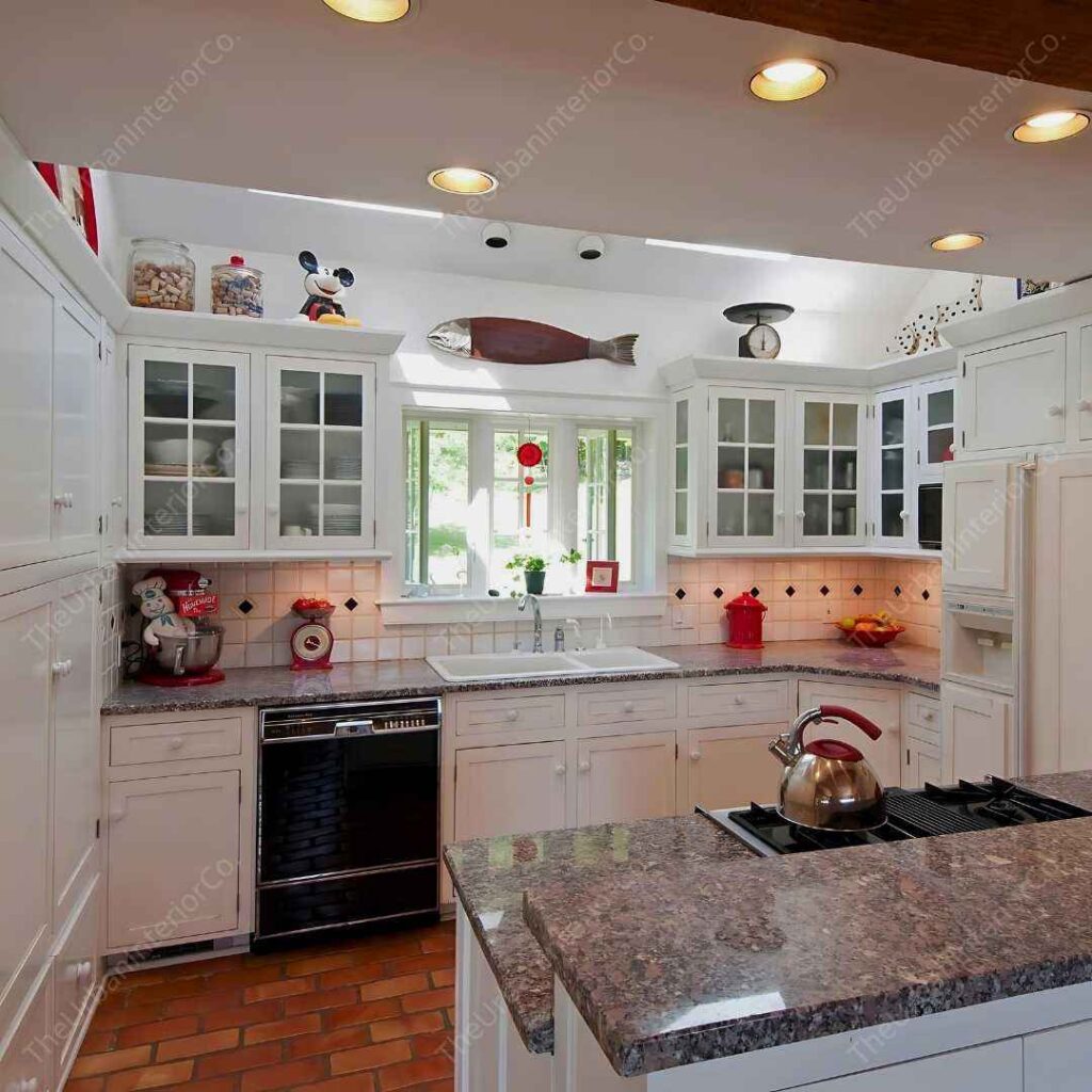 uniform ceiling lighting in kitchen