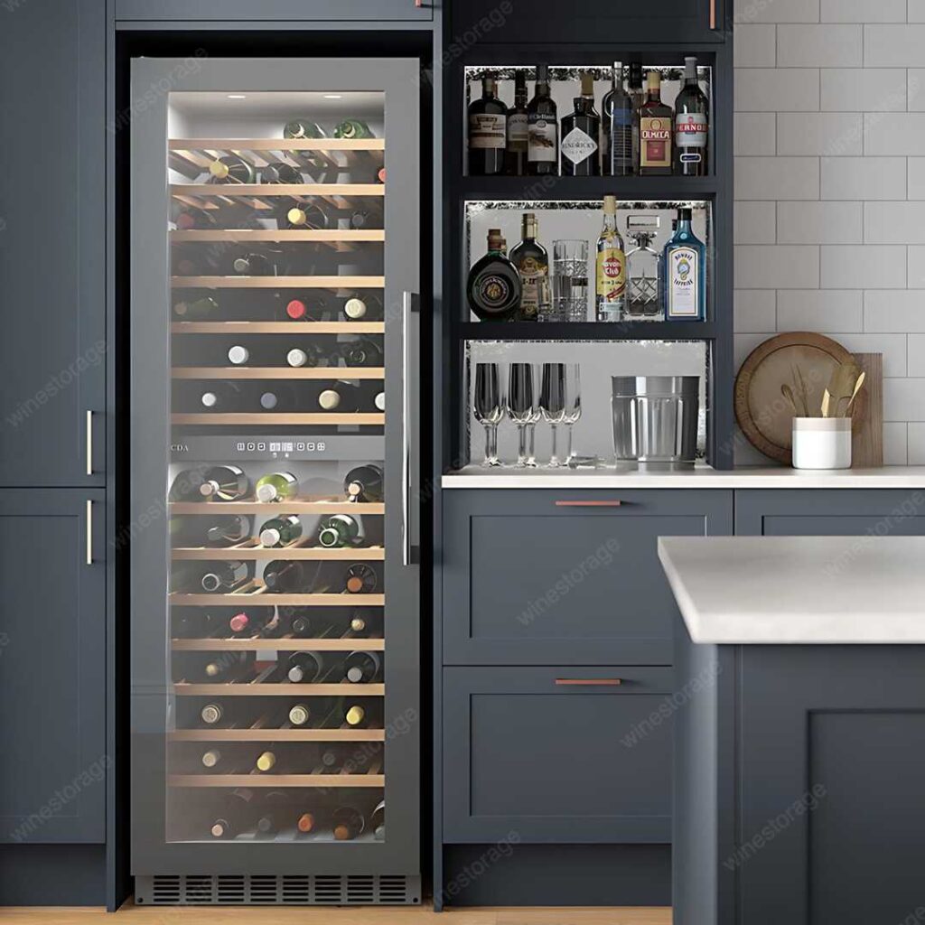 wine cooler in the kitchen