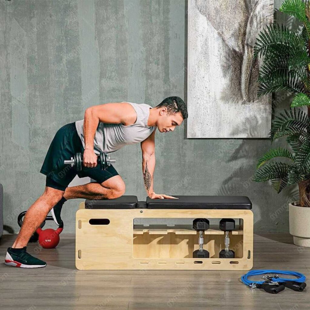 workout bench weight storage