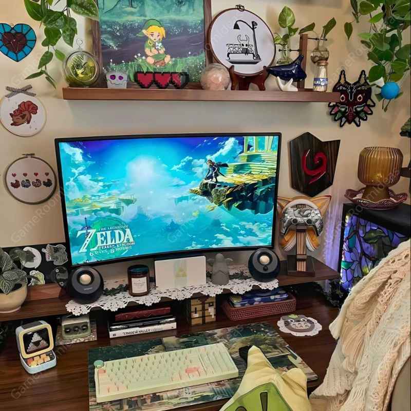 zelda gaming room setup