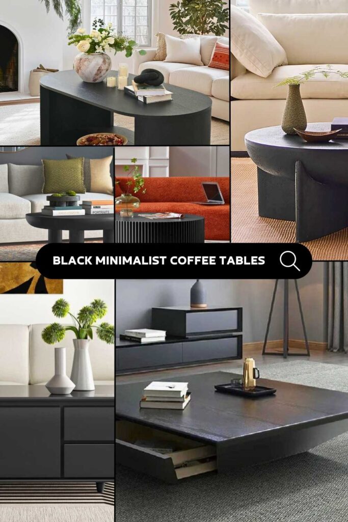 Black Minimalist Coffee Tables pinterest pin