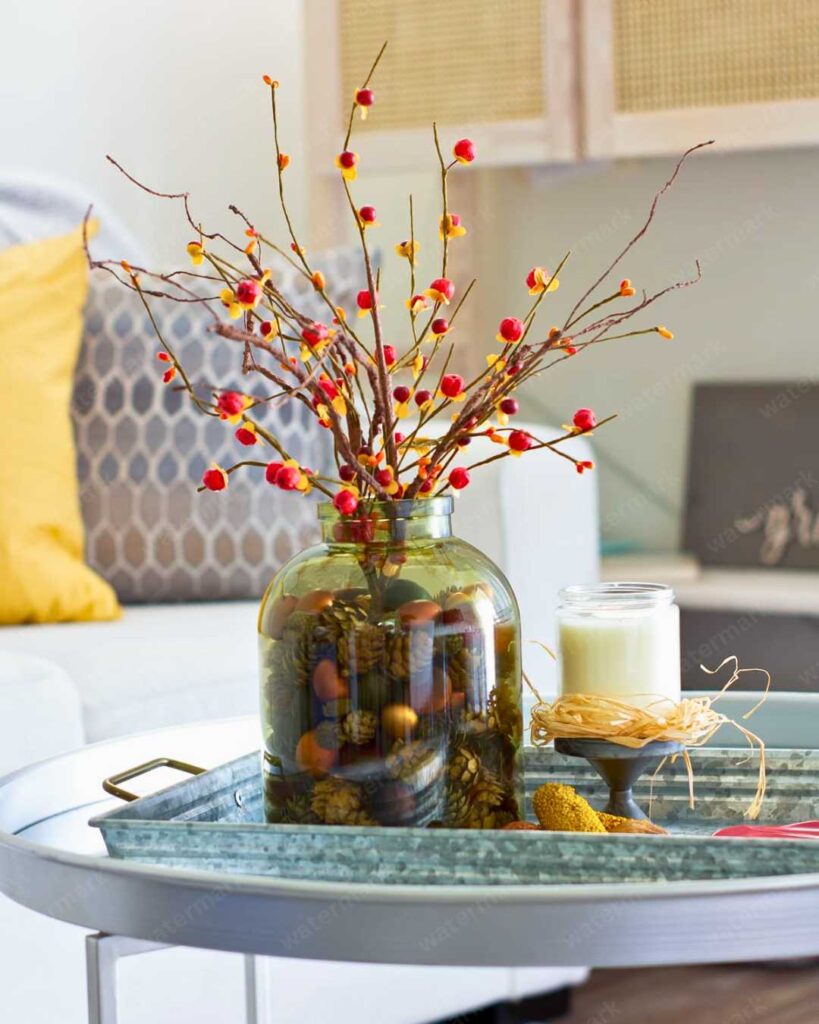 Fall Coffee Table Decoration Idea