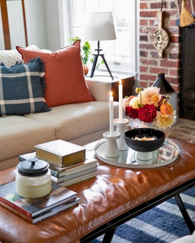 Fall Coffee Table Decoration Idea