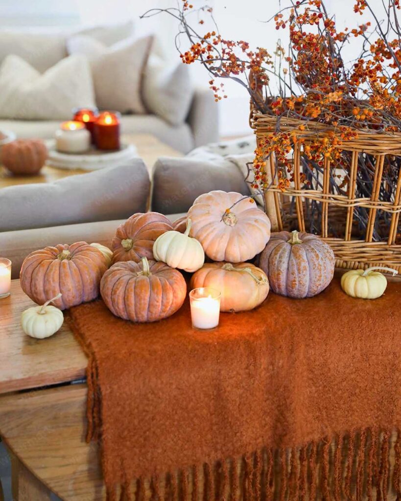 Fall Coffee Table Decoration Idea