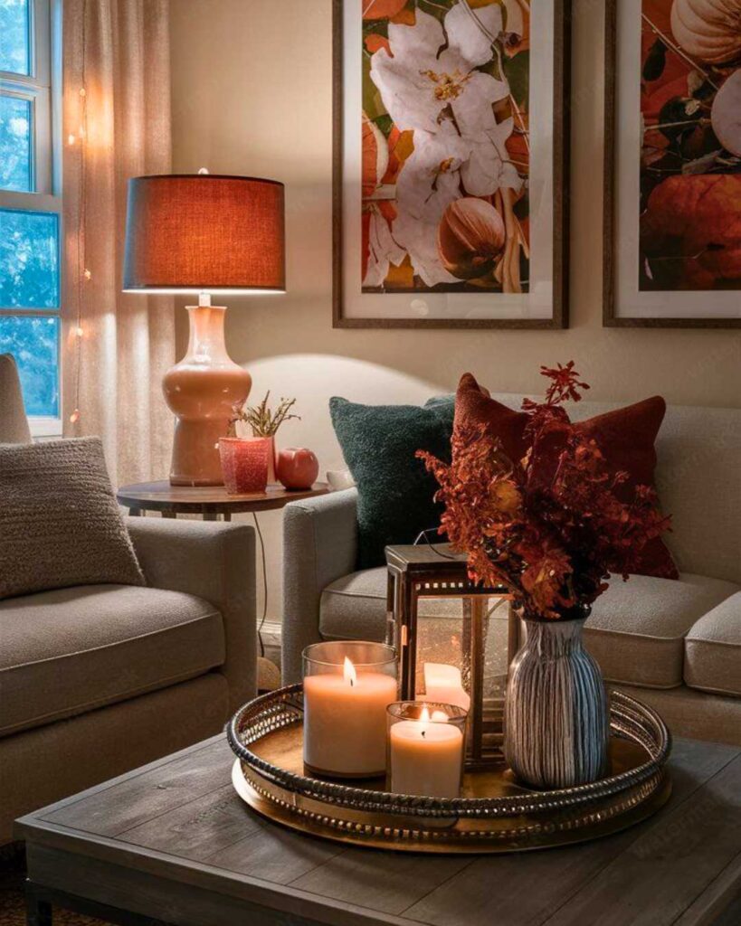 Fall Coffee Table Decoration Idea