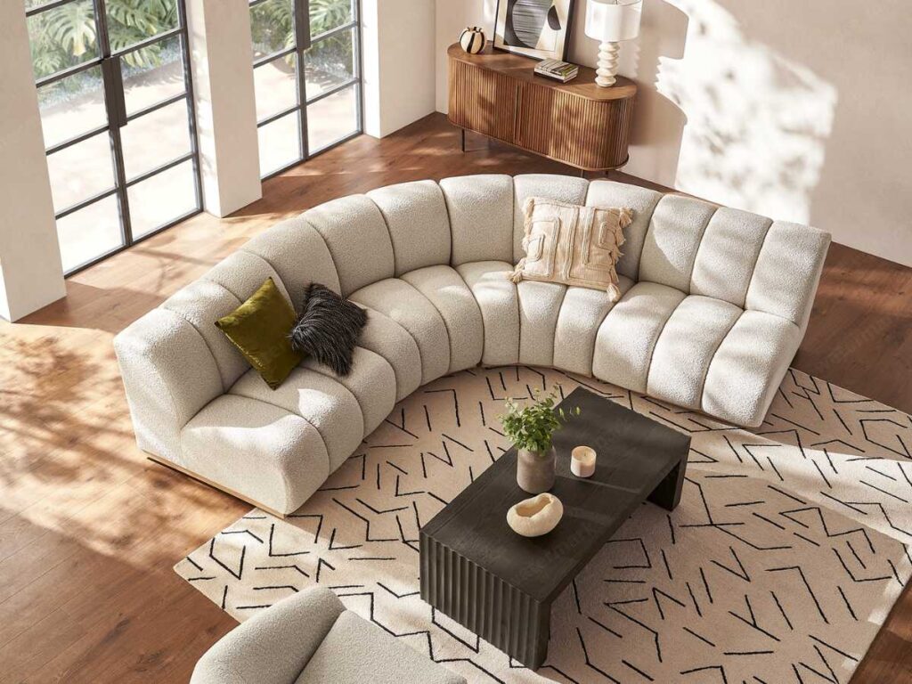 Marlow Performance Bouclé L-Shape Sectional Sofa