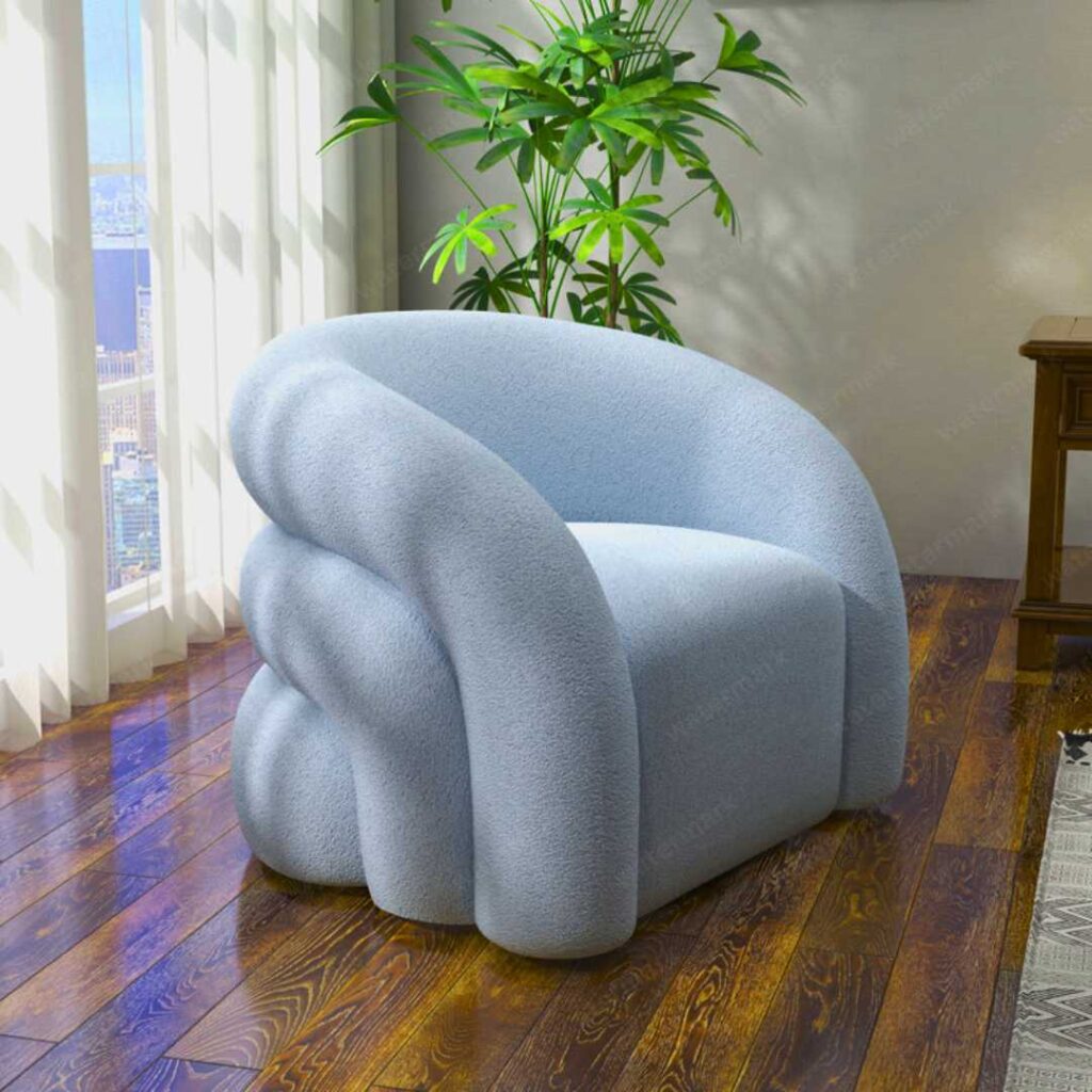 Upholstered Swivel Barrel Accent Chair