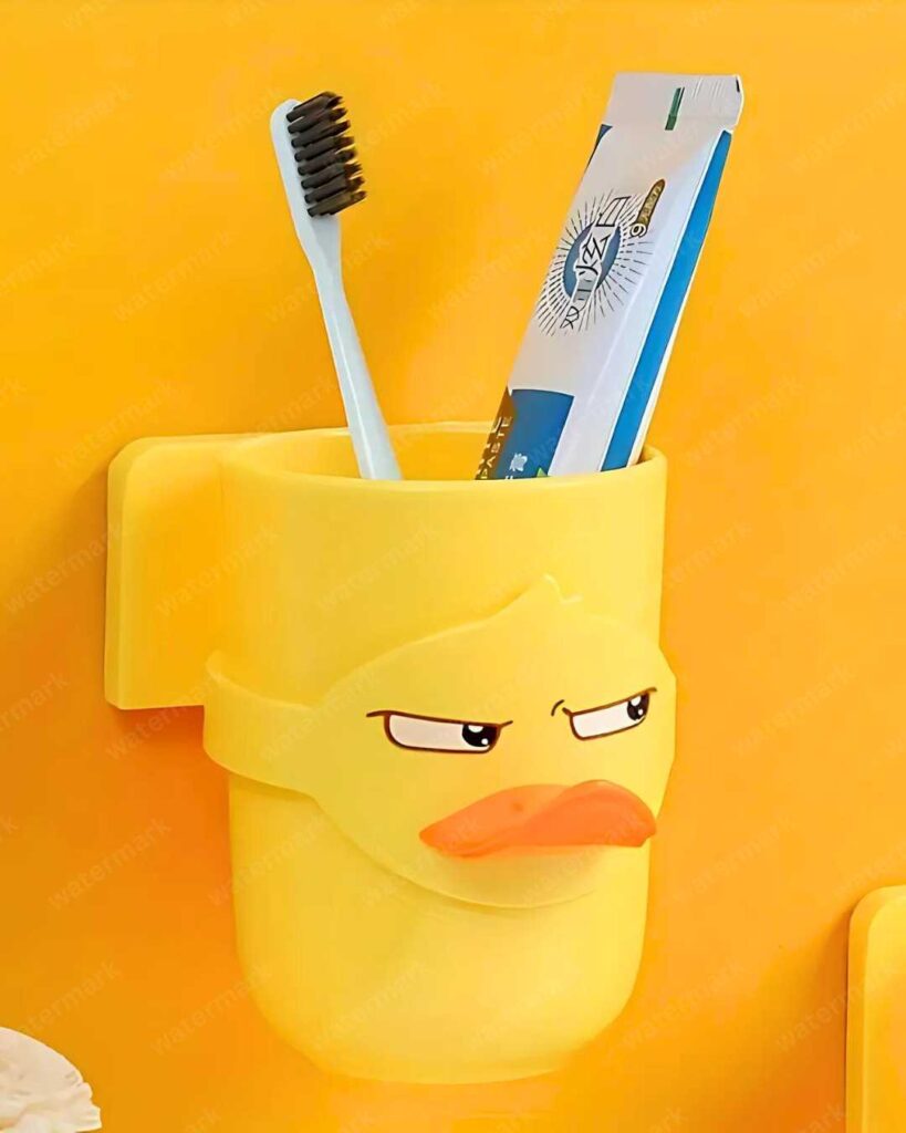 Yellow Duck Toothbrush Holder