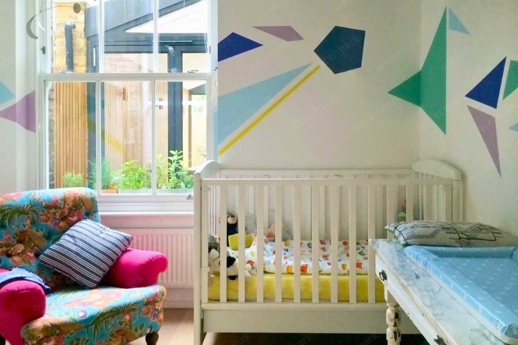 a colorful baby room