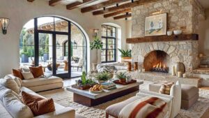 a mediterranean living room