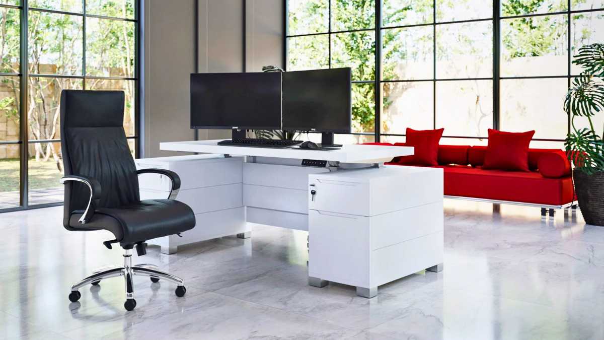 a modern office desk