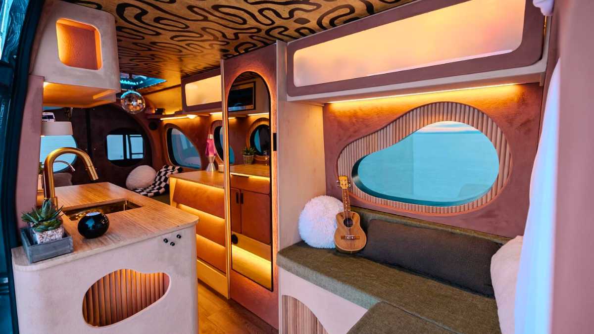 a stylish camper van interior design