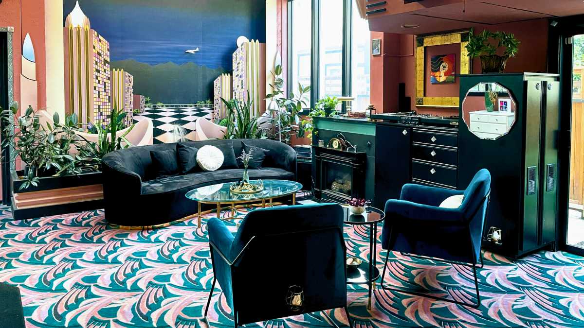 an art deco living room