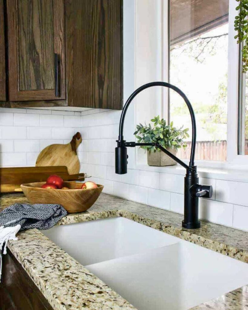 an undermount double kitchen sink