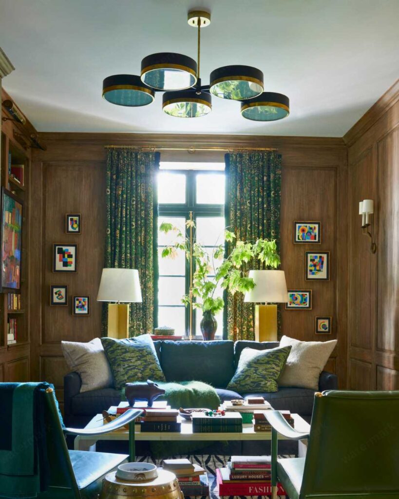 art deco living room idea lighting