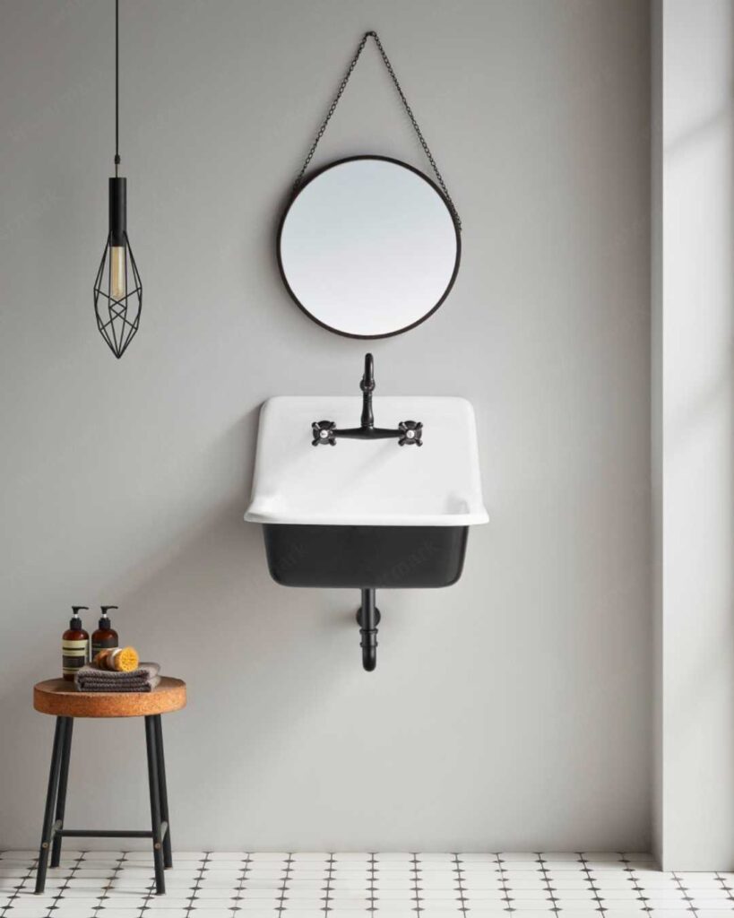 bathroom with wall-mounted sink